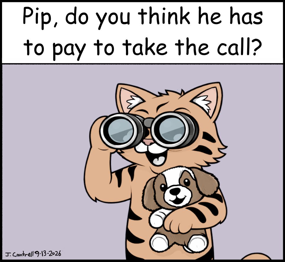 Gromlee, watching from afar, asks Pip if he thinks Frank would have to pay to take a call.